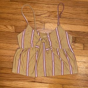 American Eagle Yellow Striped Tank